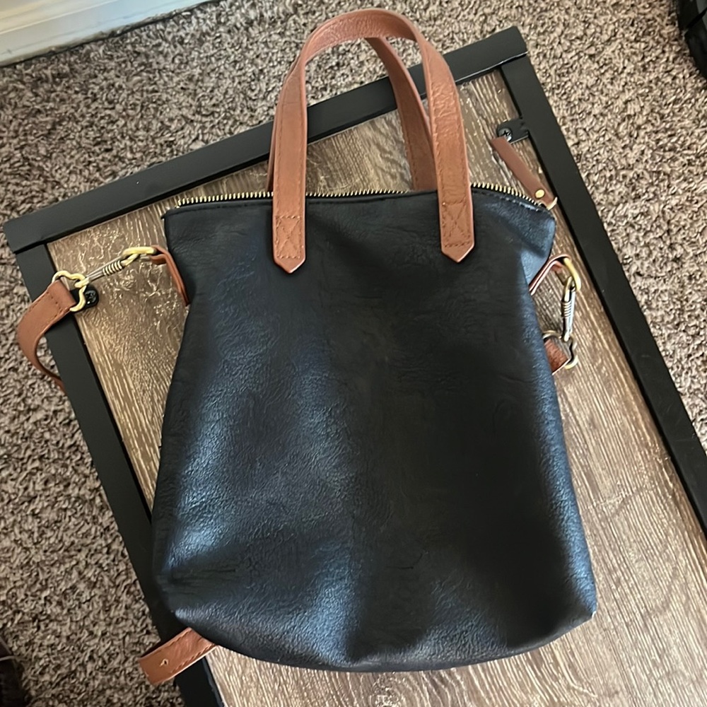 Black and brown purse